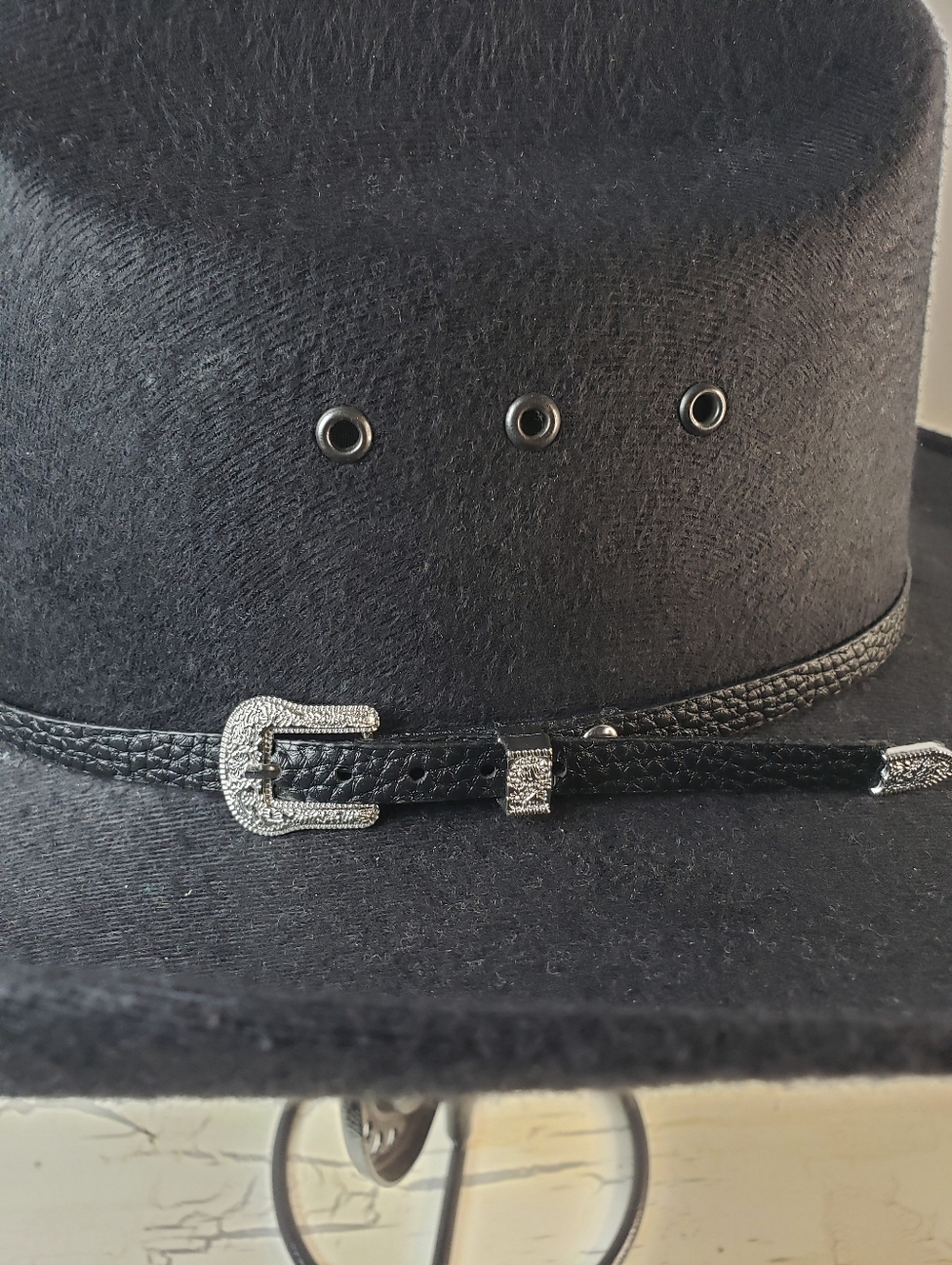 Hat Biz Youth Cowboy Hat (style 19WLK) in Black - Youth size M (6-1/2) - Picture 8 of 14